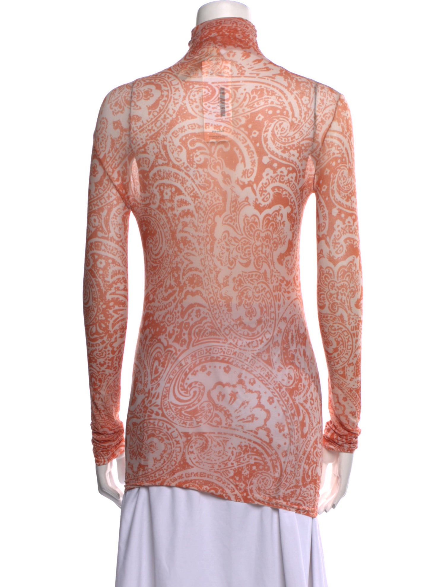 Acne Studios Paisley Print Turtleneck Top