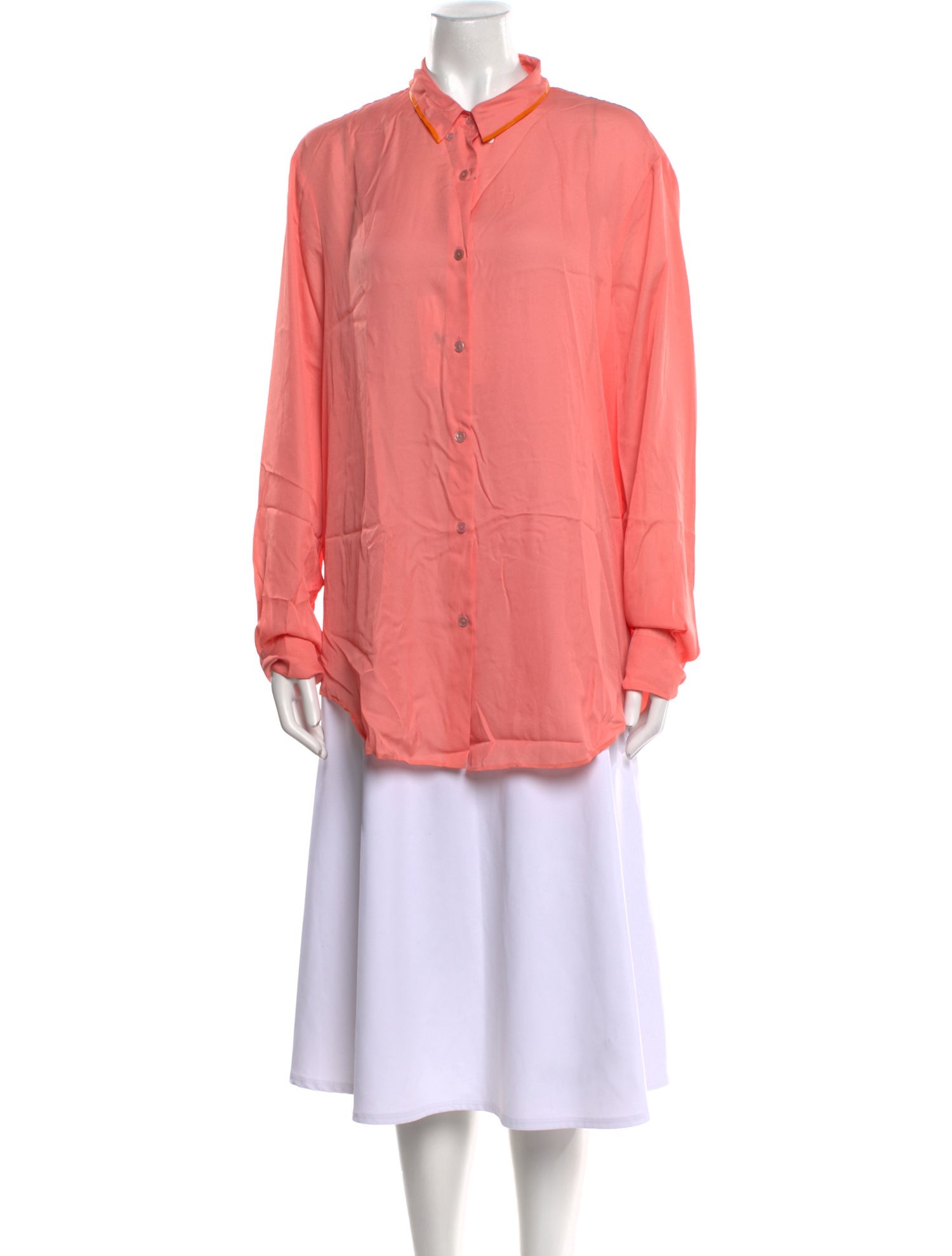 Acne Studios Mock Neck Long Sleeve Button-Up Top w/ Tags