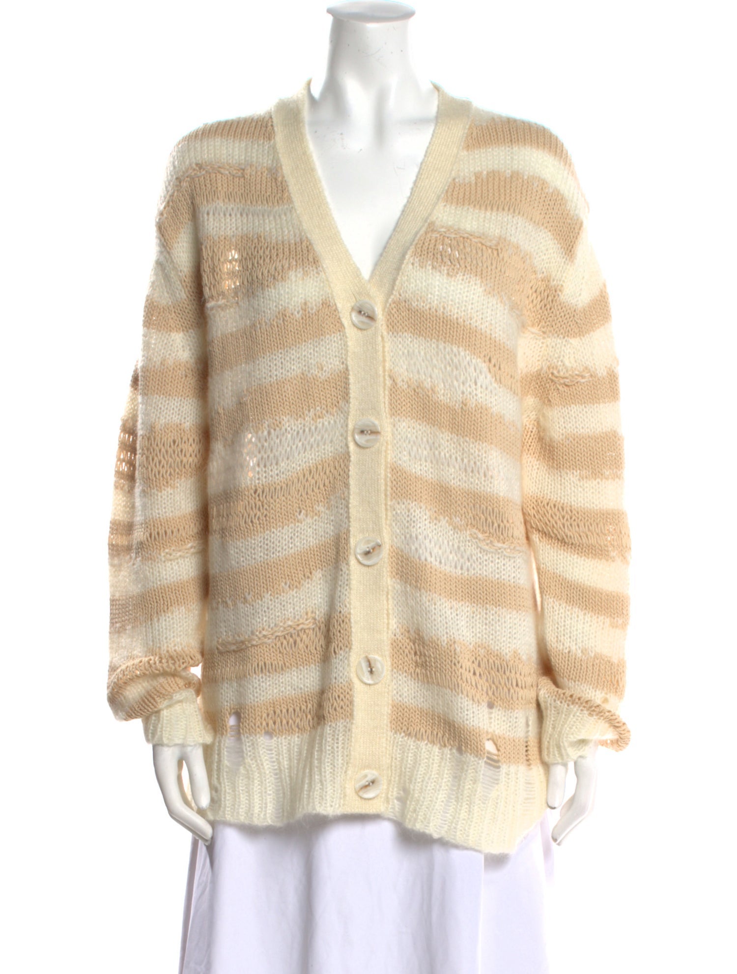 Acne Studios Striped V-Neck Sweater