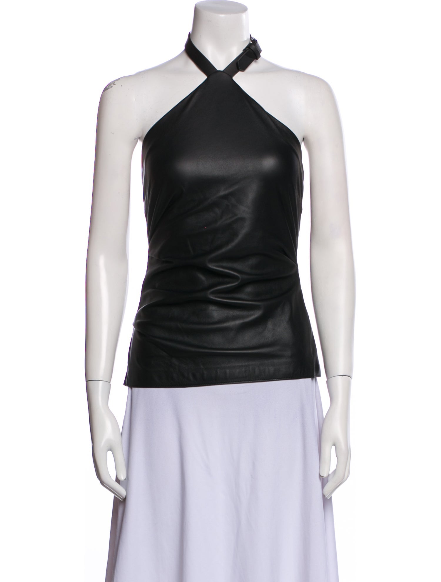 Acne Studios Lamb Leather Halterneck Top