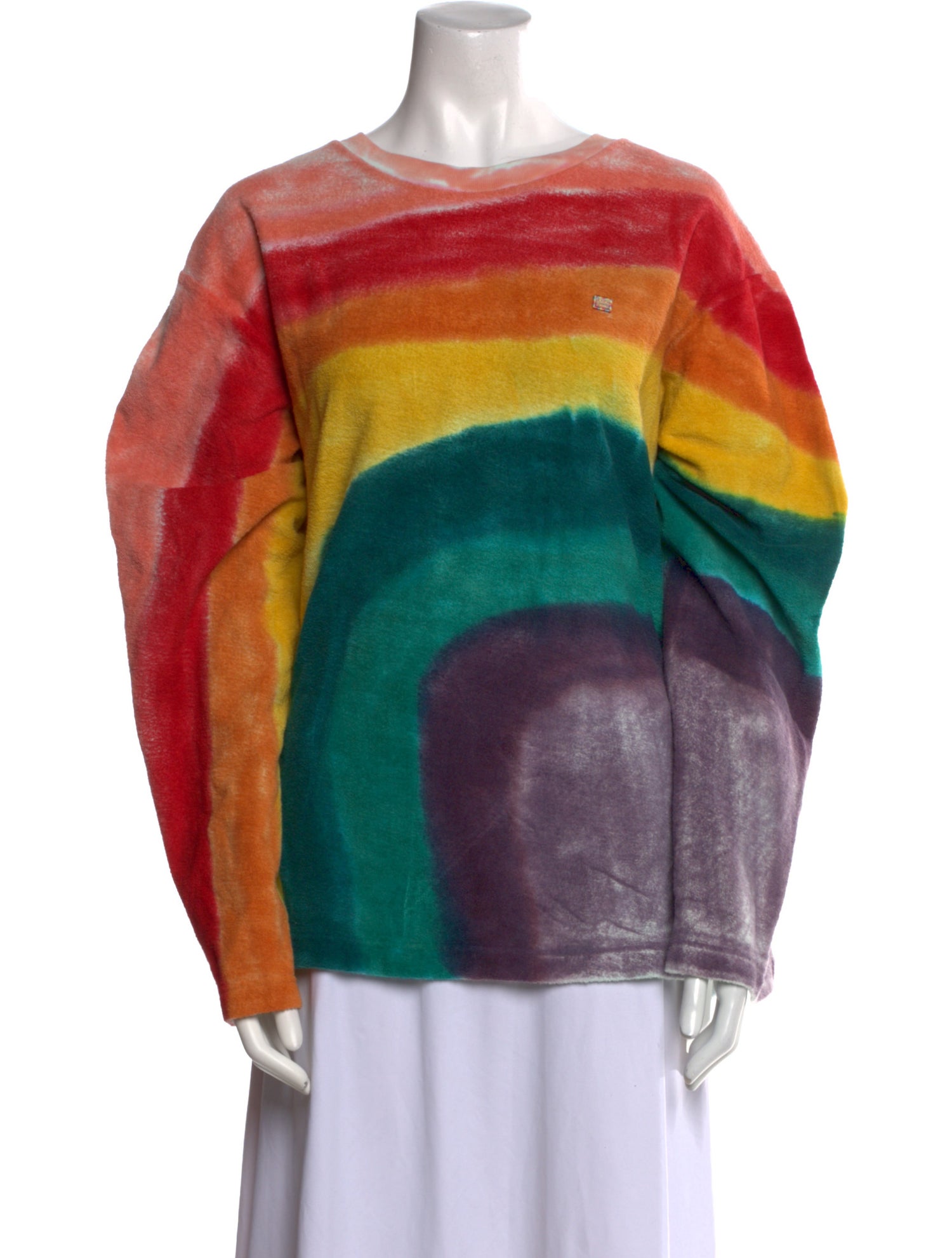 Acne Studios Tie-Dye Print Bateau Neckline Sweatshirt