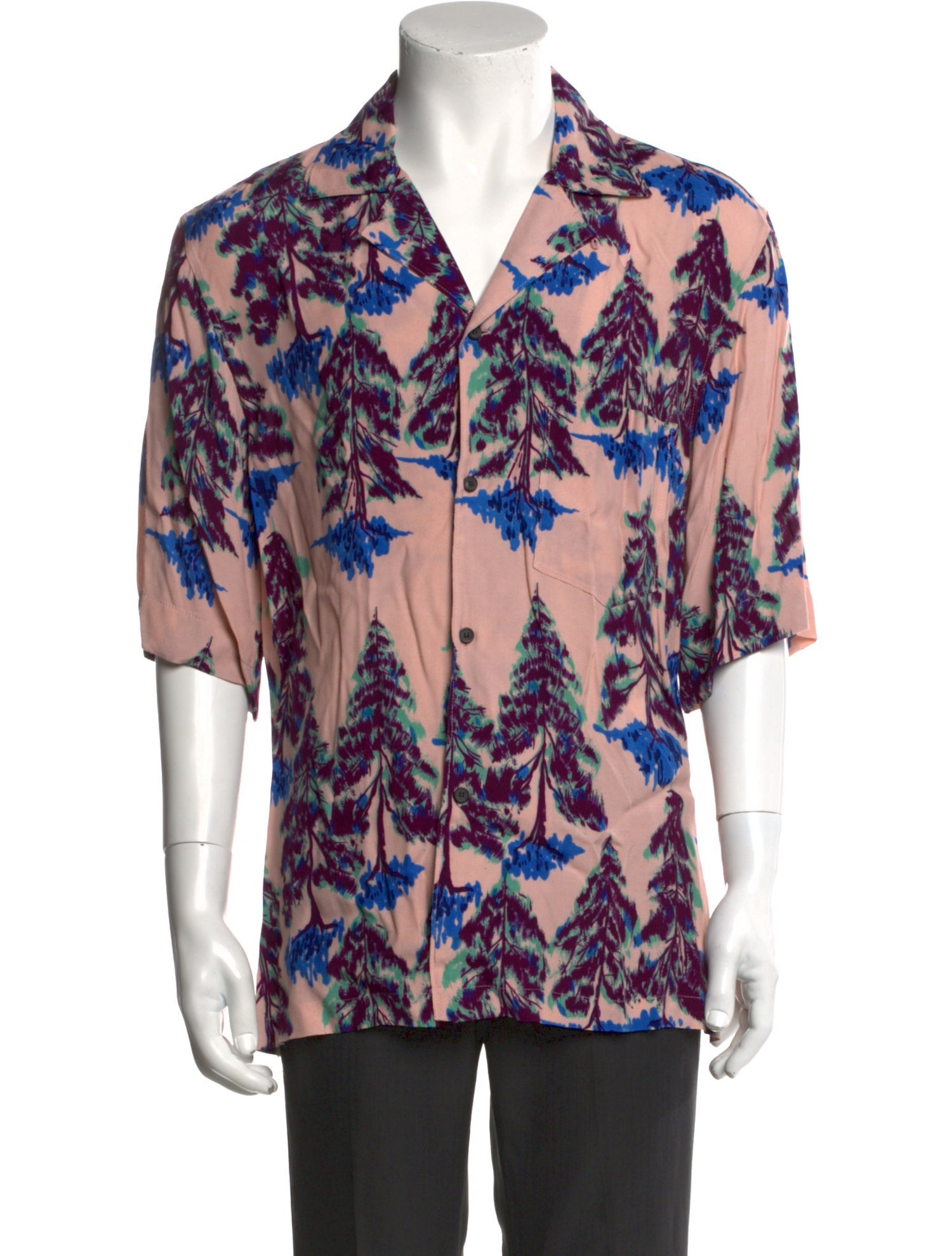 Acne Studios Printed Three-Quarter Sleeve Shirt