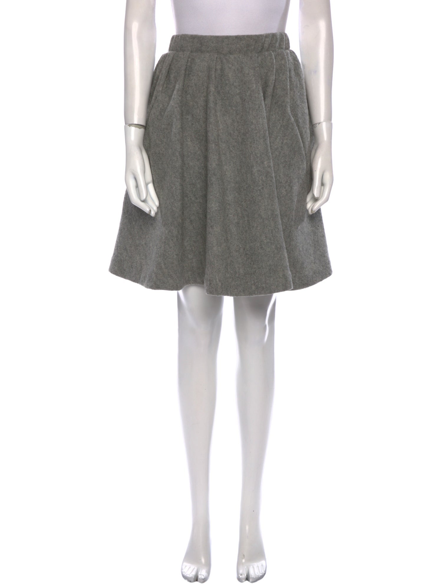 【関税&送料込】Acne Studios Grey Fleece Ruffle Mini Skirt Acne Studios - Fleece skirt - Grey Melange