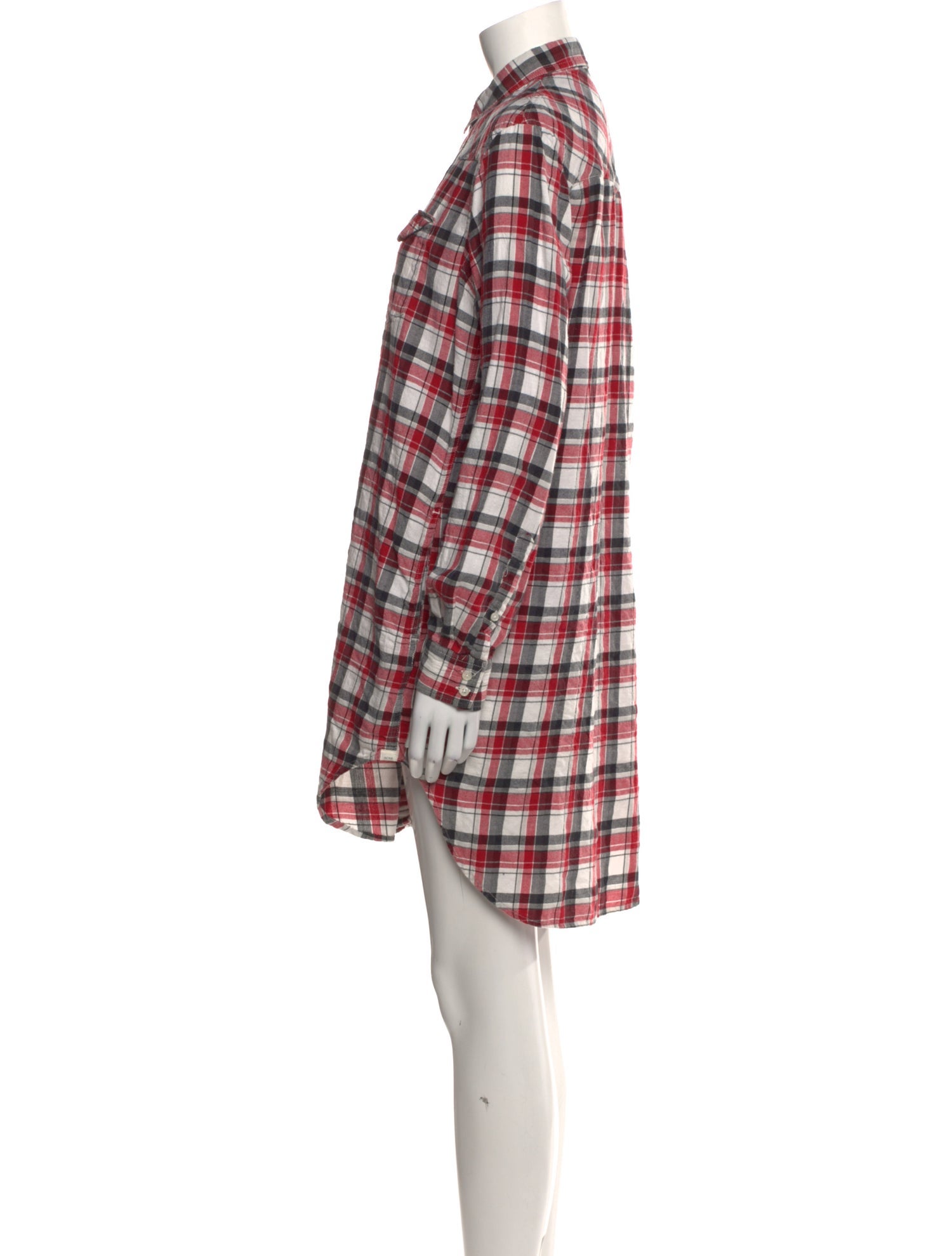 Acne Studios Plaid Print Mini Dress