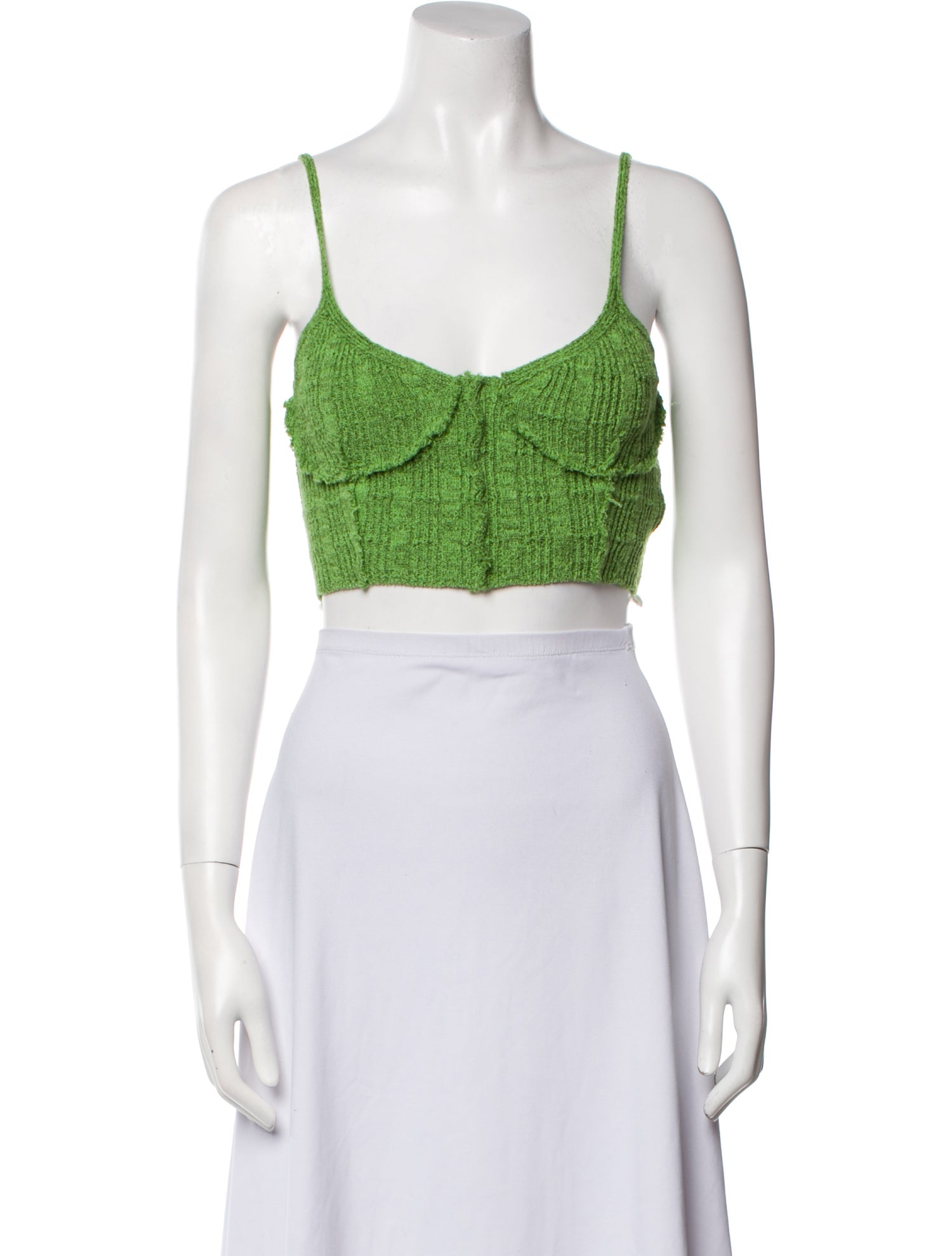 Acne Studios Printed Scoop Neck Crop Top