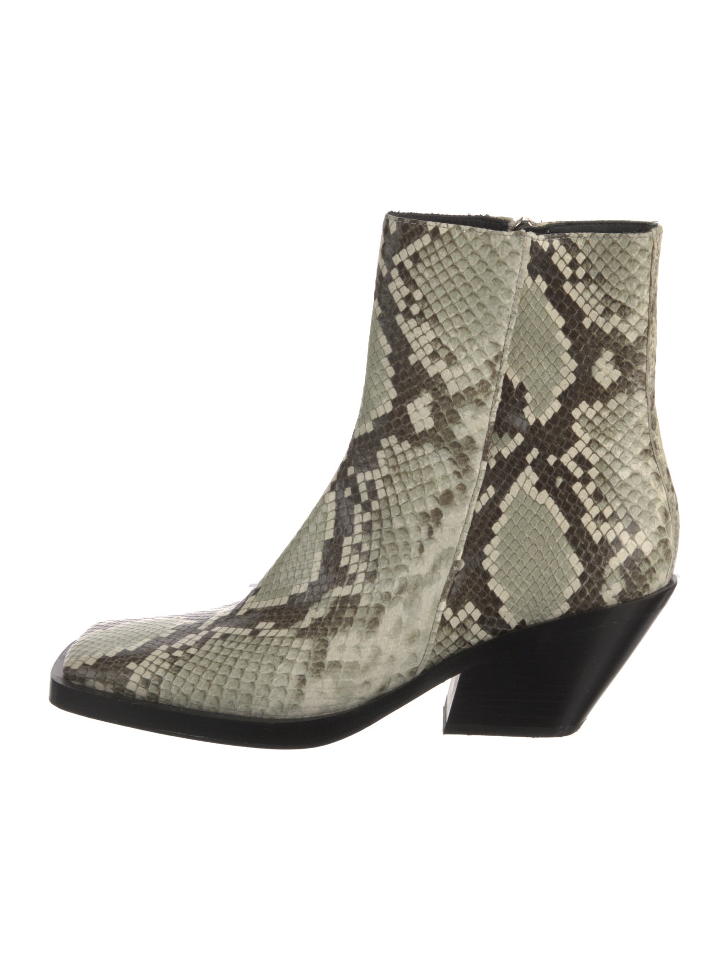 Acne Studios Embossed Leather Animal Print Boots
