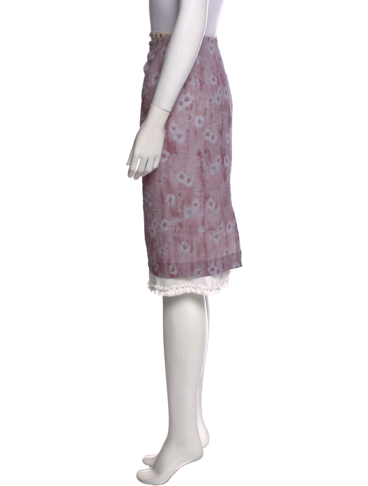 Acne Studios Floral Print Knee-Length Skirt