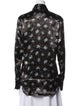 Acne Studios Floral Print Long Sleeve Button-Up Top