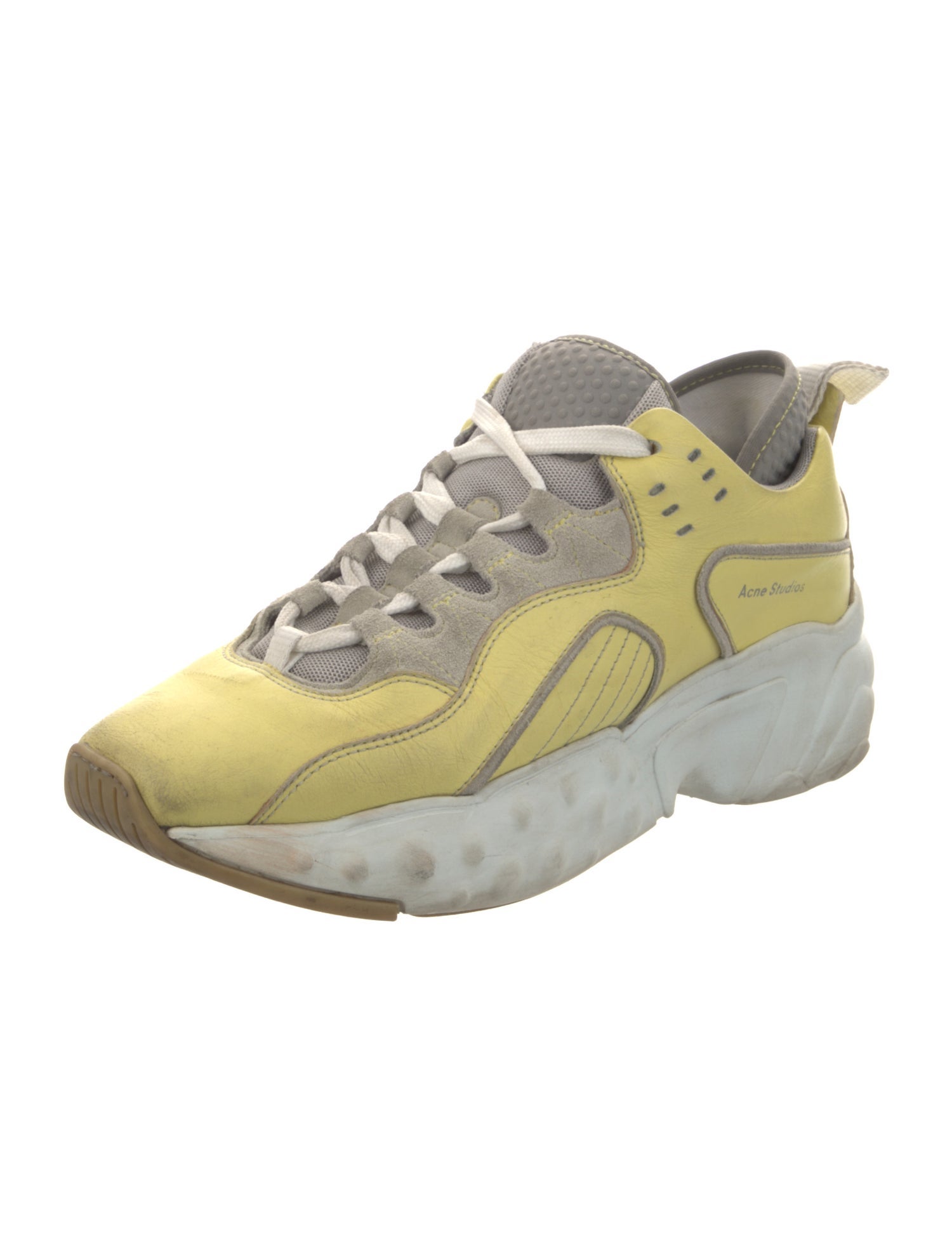 Acne Studios Leather Mesh Accents Chunky Sneakers