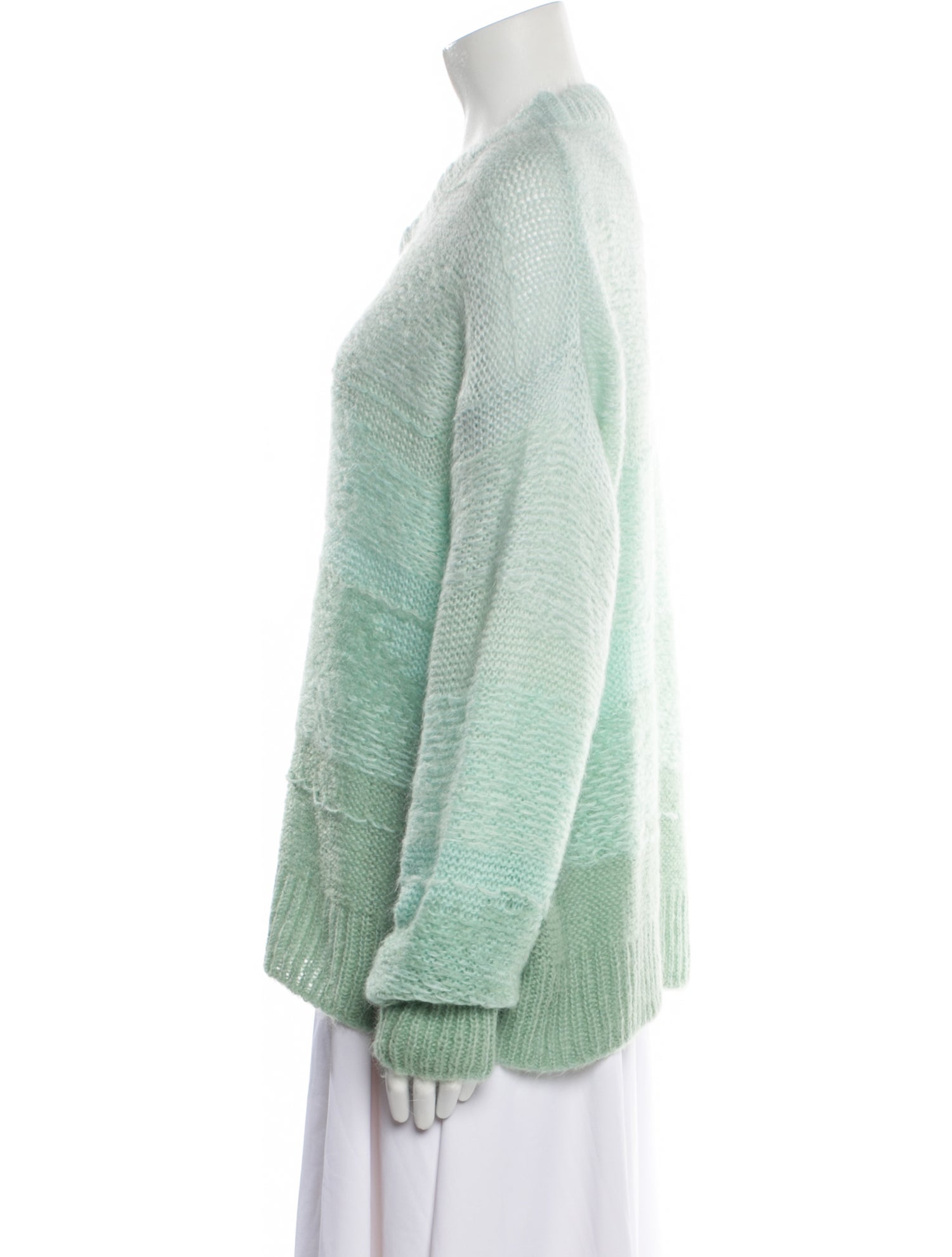 Acne Studios Colorblock Pattern V-Neck Sweater