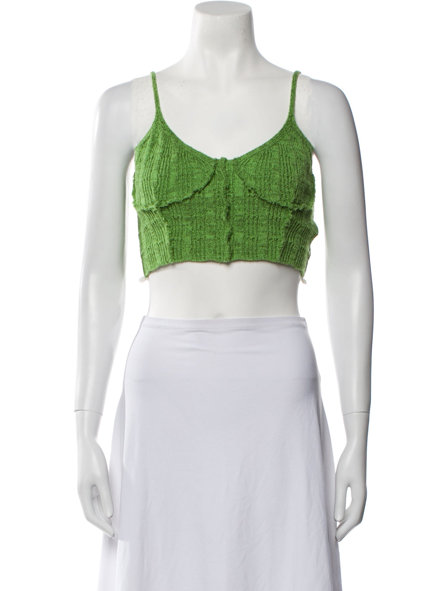 Acne Studios Scoop Neck Sleeveless Crop Top