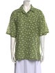 Acne Studios Printed Short Sleeve Button-Up Top