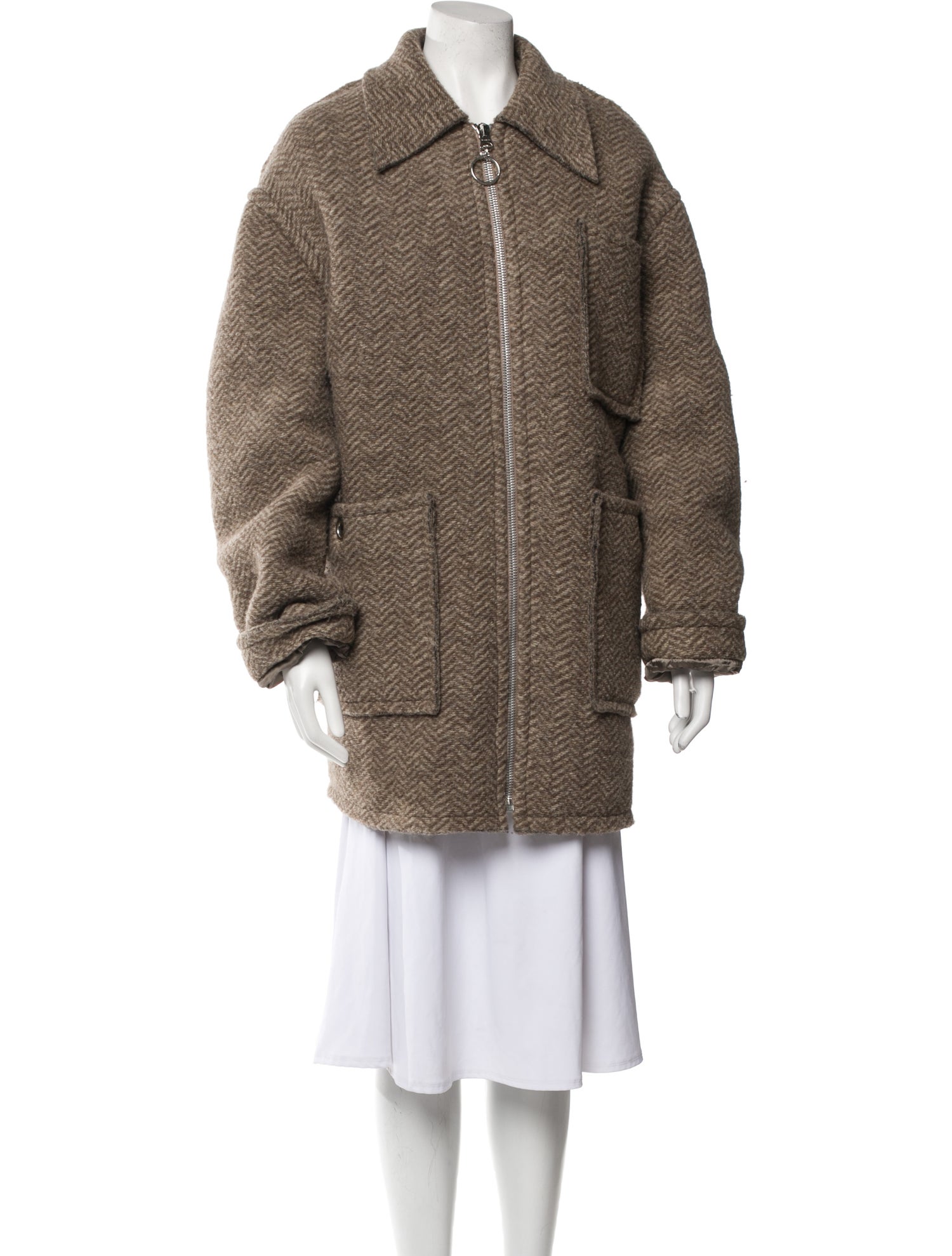 Acne Studios Wool Tweed Pattern Coat