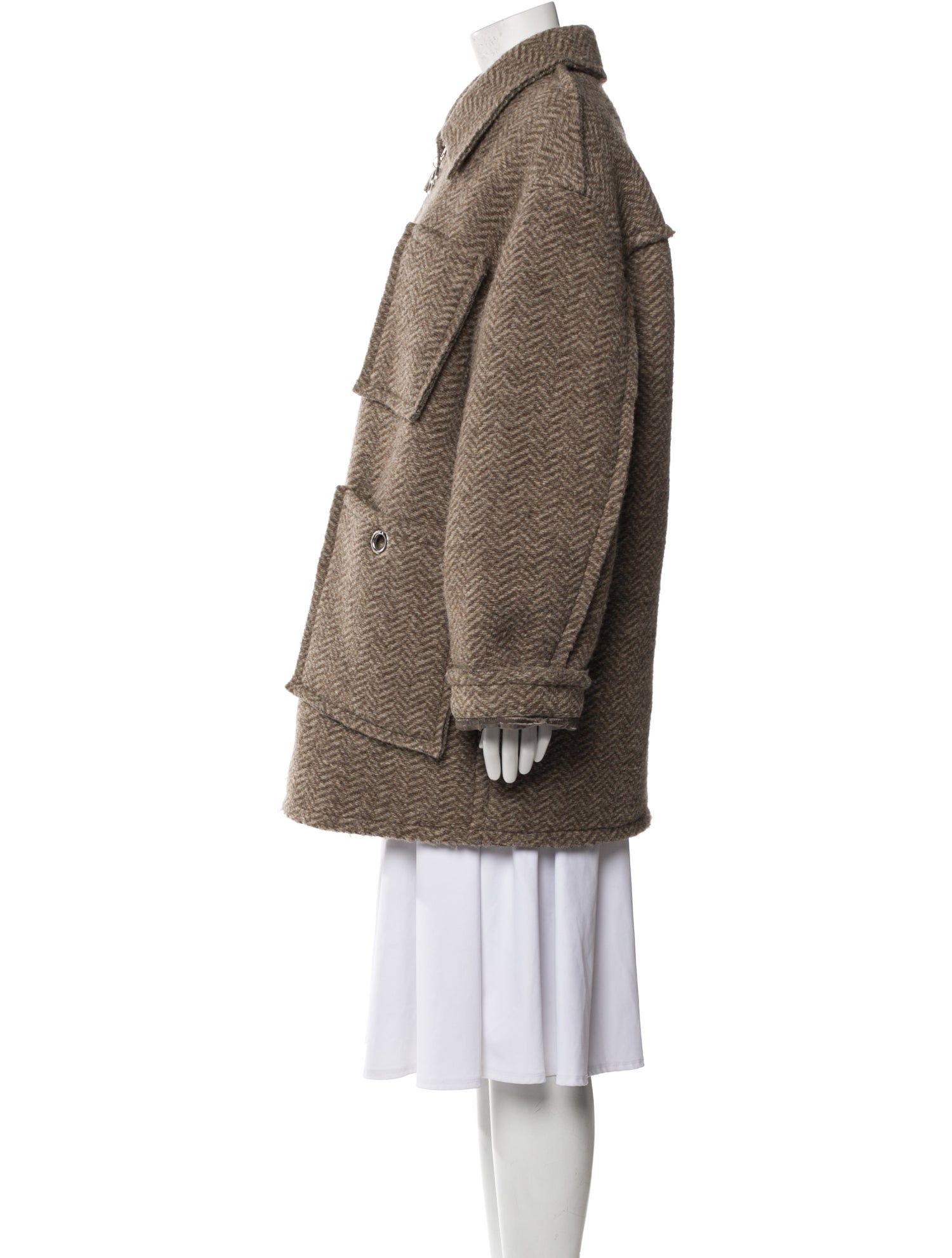 Acne Studios Wool Tweed Pattern Coat