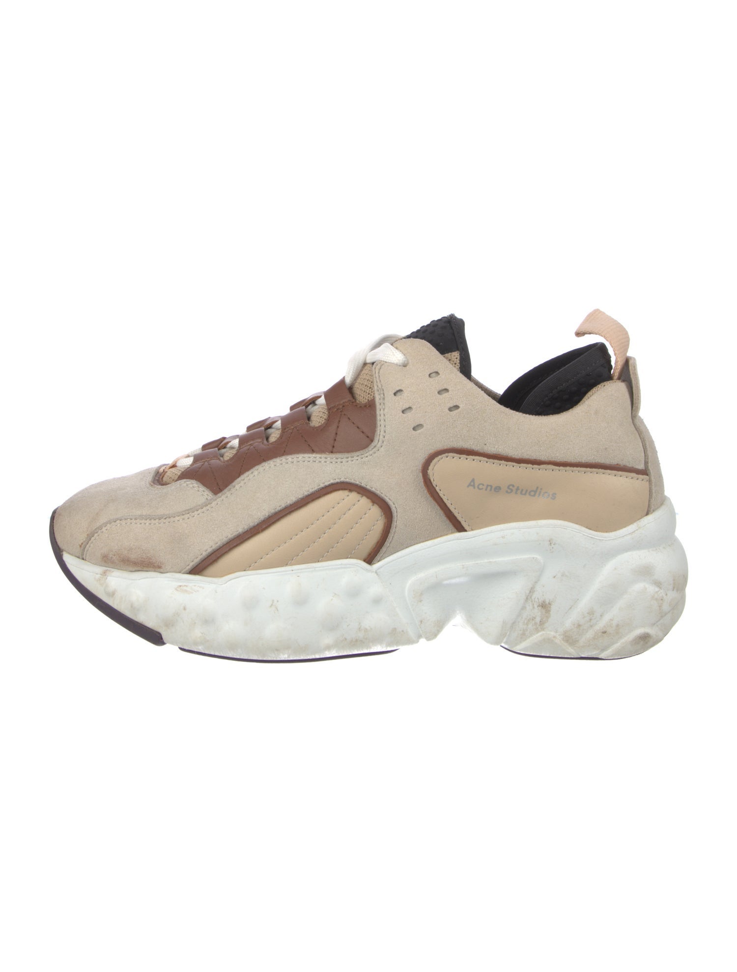 Acne Studios Suede Colorblock Pattern Chunky Sneakers