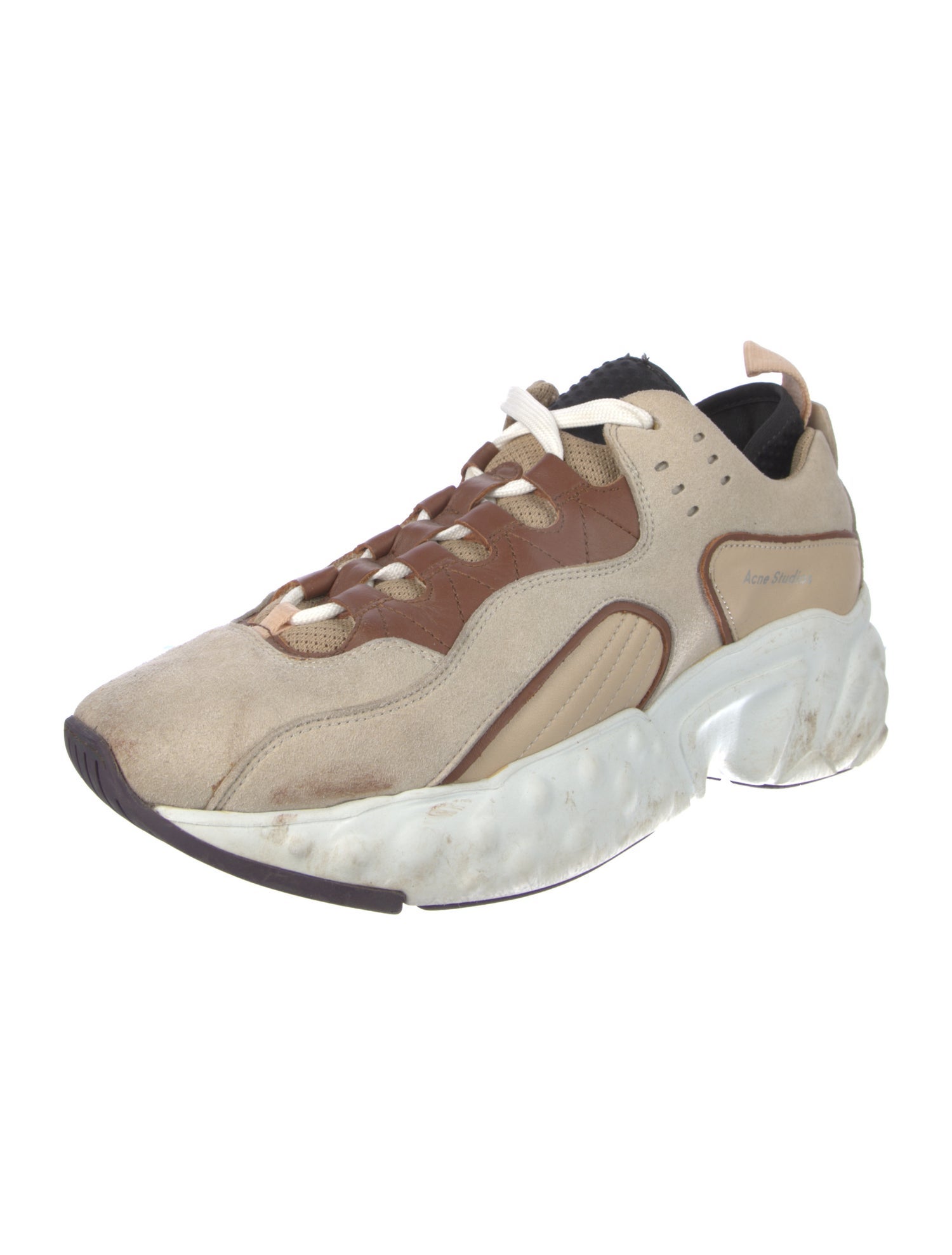 Acne Studios Suede Colorblock Pattern Chunky Sneakers