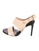Acne Studios Leather Colorblock Pattern Slingback Sandals