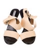 Acne Studios Leather Colorblock Pattern Slingback Sandals