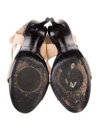 Acne Studios Leather Colorblock Pattern Slingback Sandals