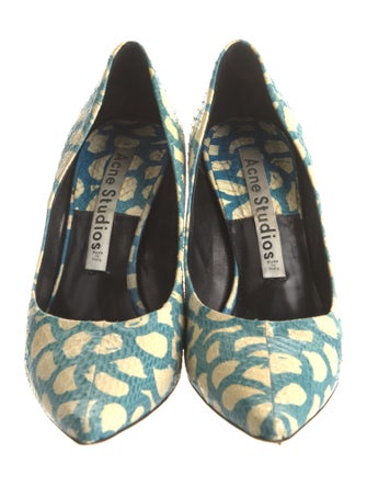 Acne Studios Snakeskin Printed Pumps