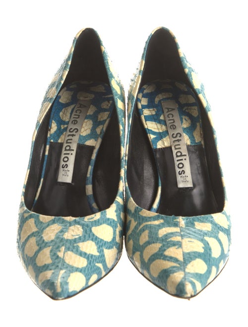 Acne Studios Snakeskin Printed Pumps