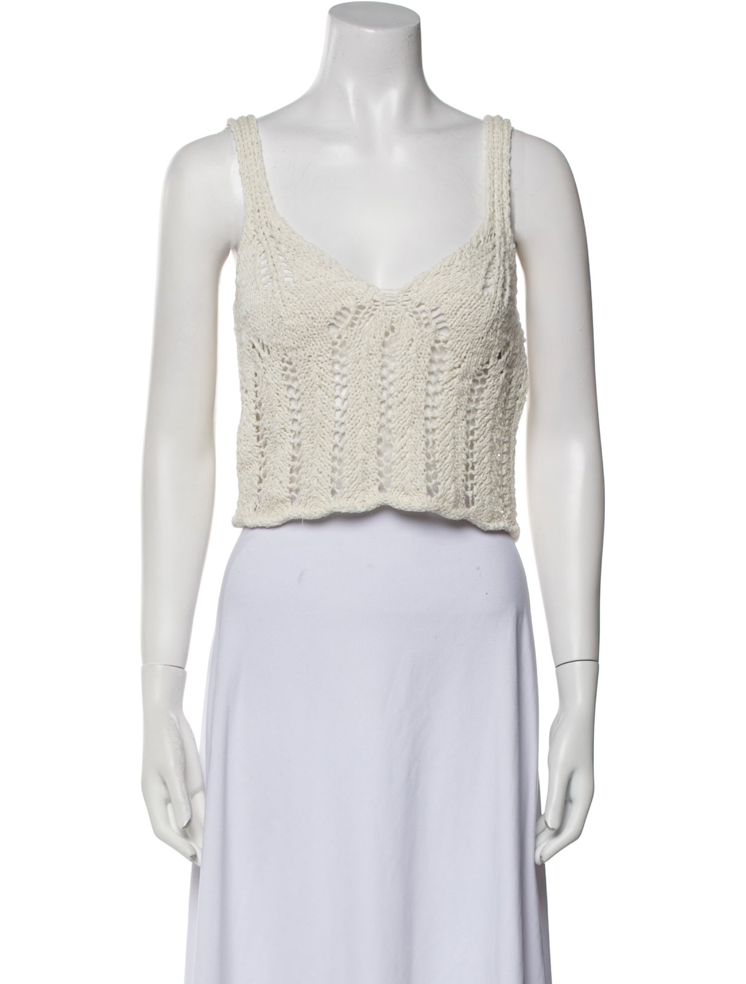 Acne Studios V-Neck Sleeveless Crop Top