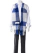 Acne Studios Alpaca Plaid Print Scarf