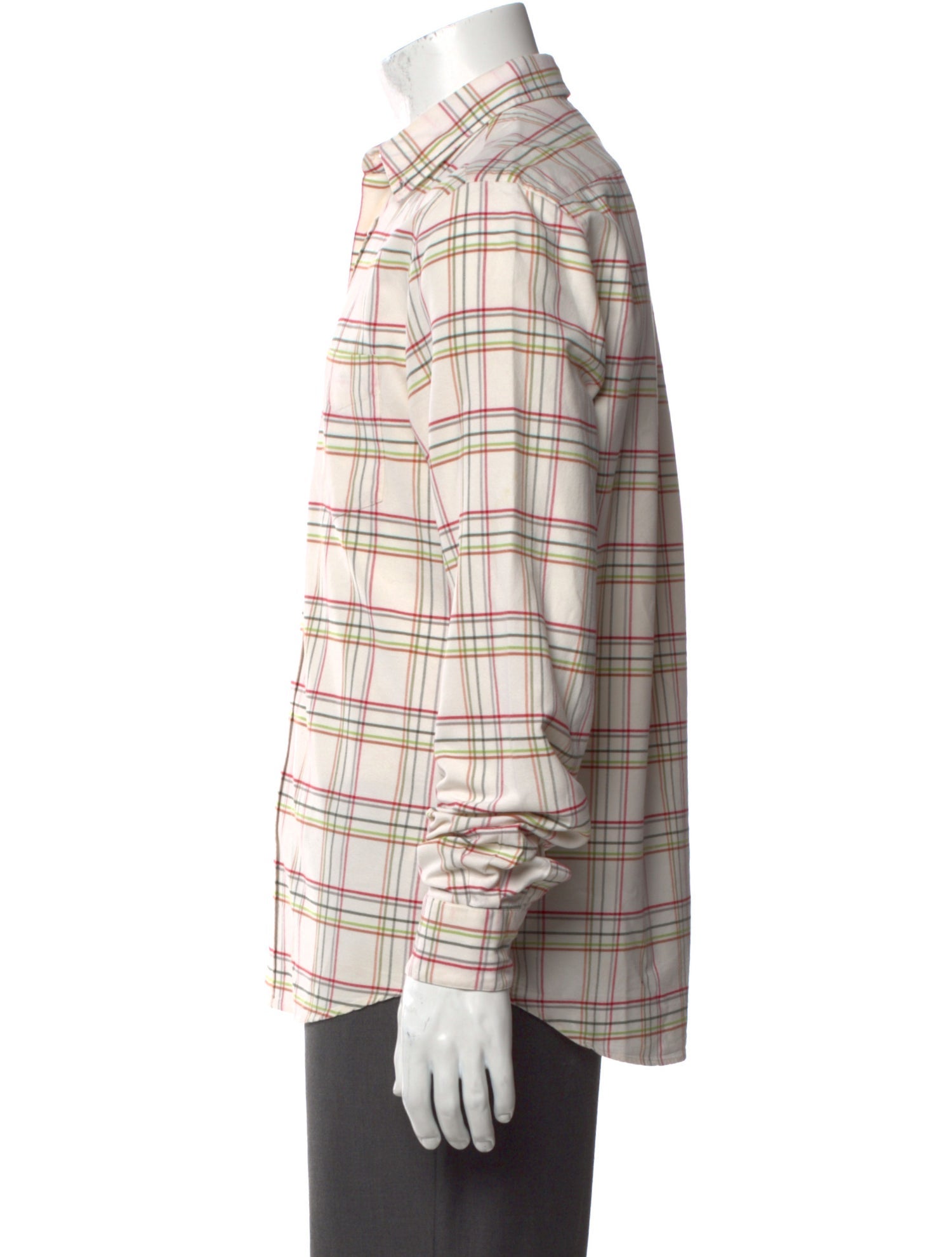 Acne Studios Plaid Print Long Sleeve Shirt