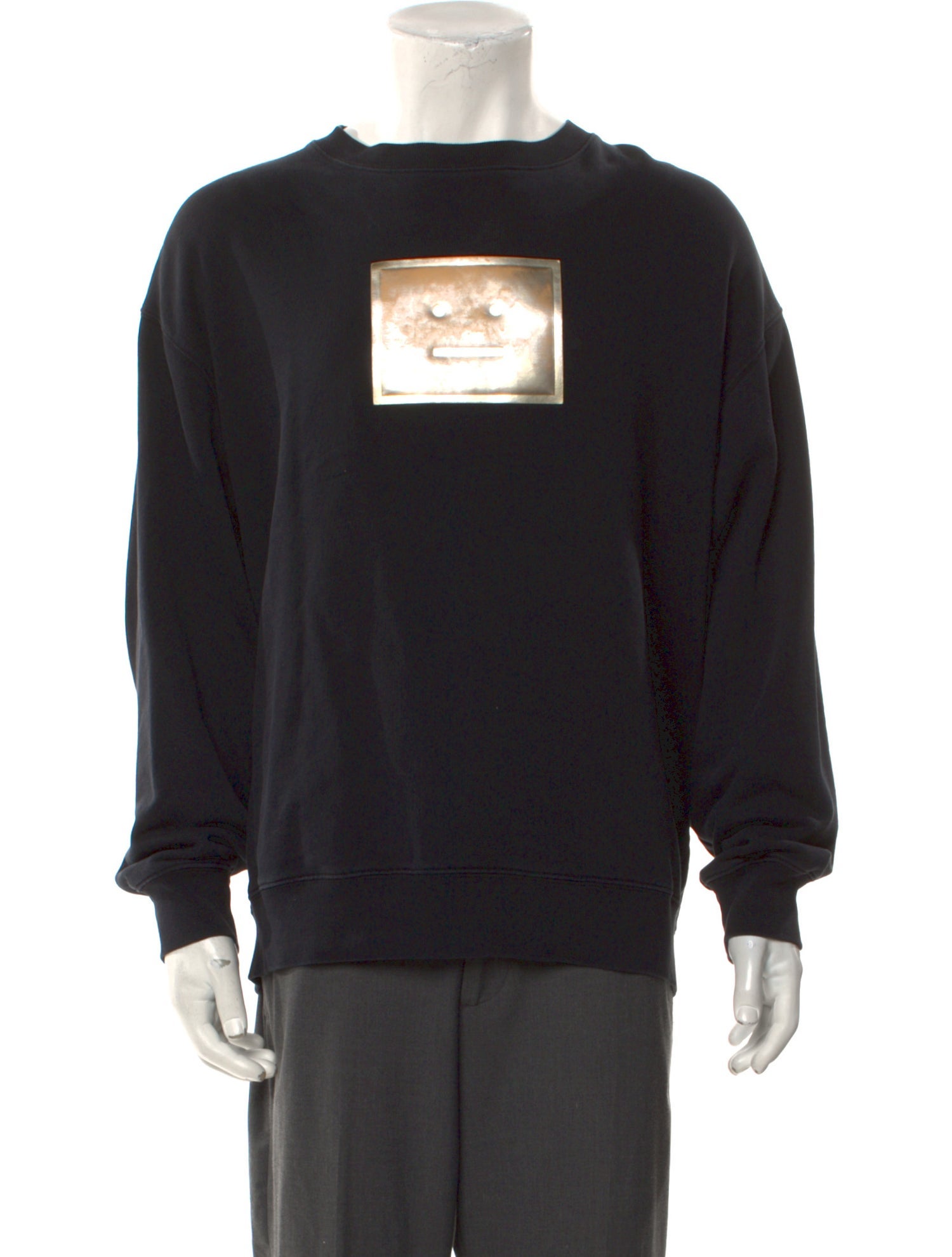 Acne Studios Metallic Logo Graphic Print Sweatshirt