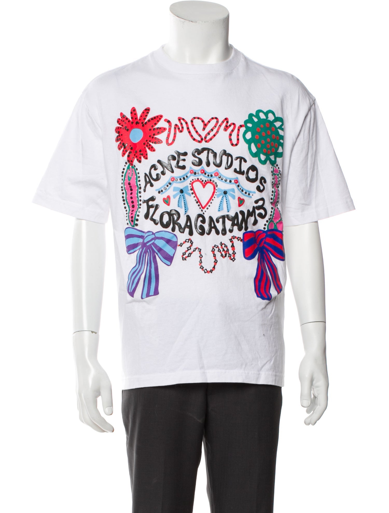 Acne Studios Graphic Print Crew Neck T-Shirt