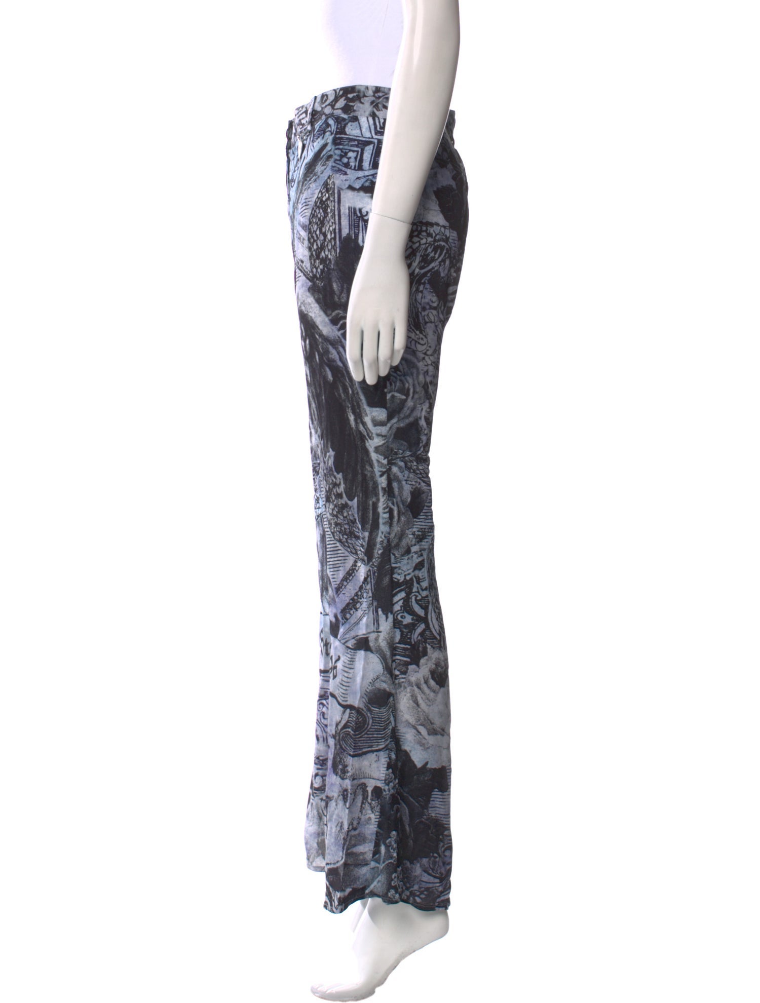 Acne Studios Graphic Print Wide Leg Pants