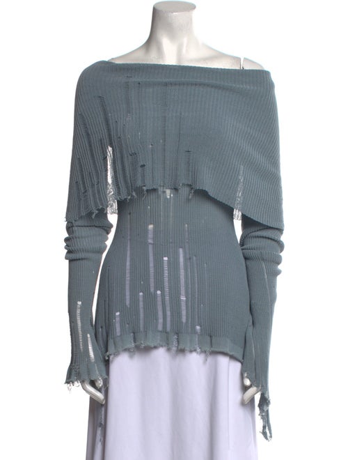 Acne Studios Off-The-Shoulder Long Sleeve Blouse