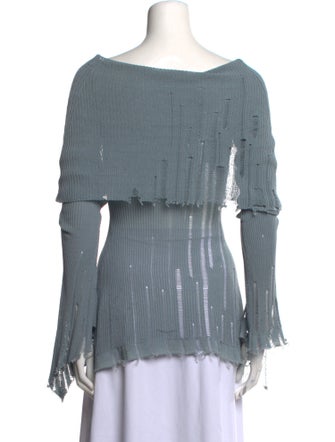 Acne Studios Off-The-Shoulder Long Sleeve Blouse