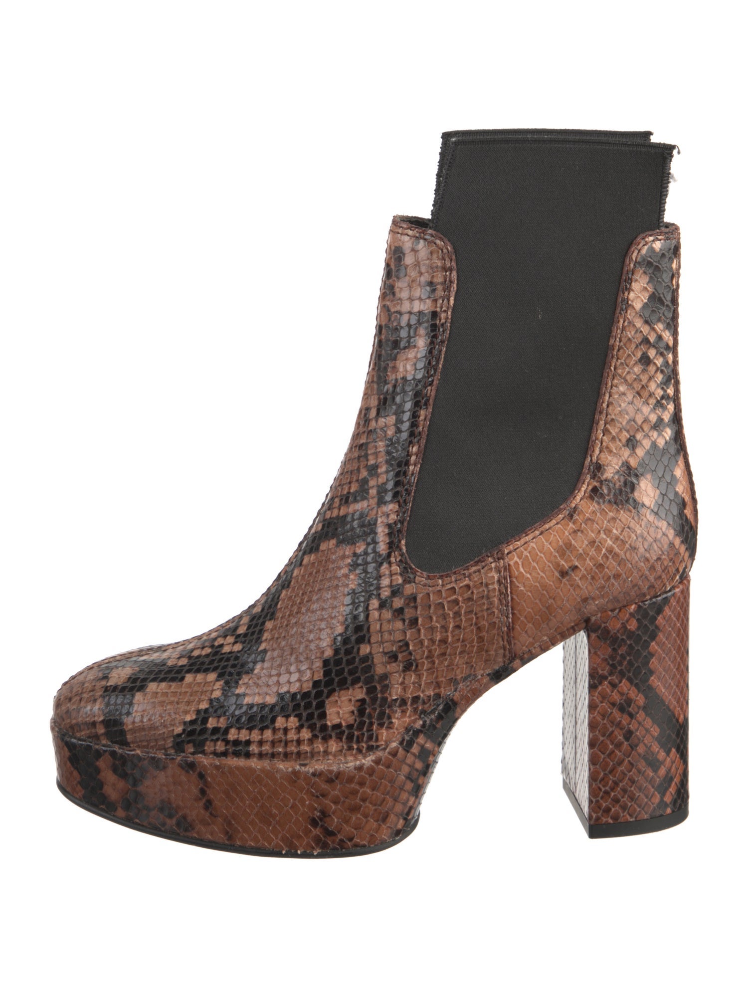 Acne Studios Embossed Leather Animal Print Chelsea Boots