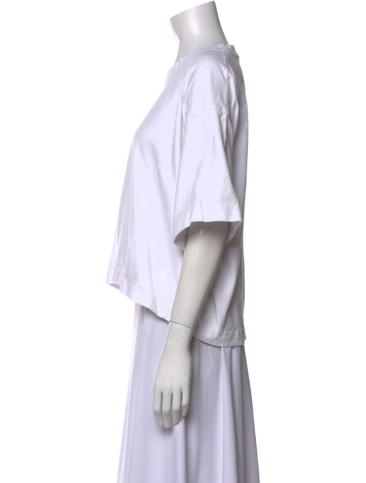 Acne Studios Crew Neck Short Sleeve Crop Top