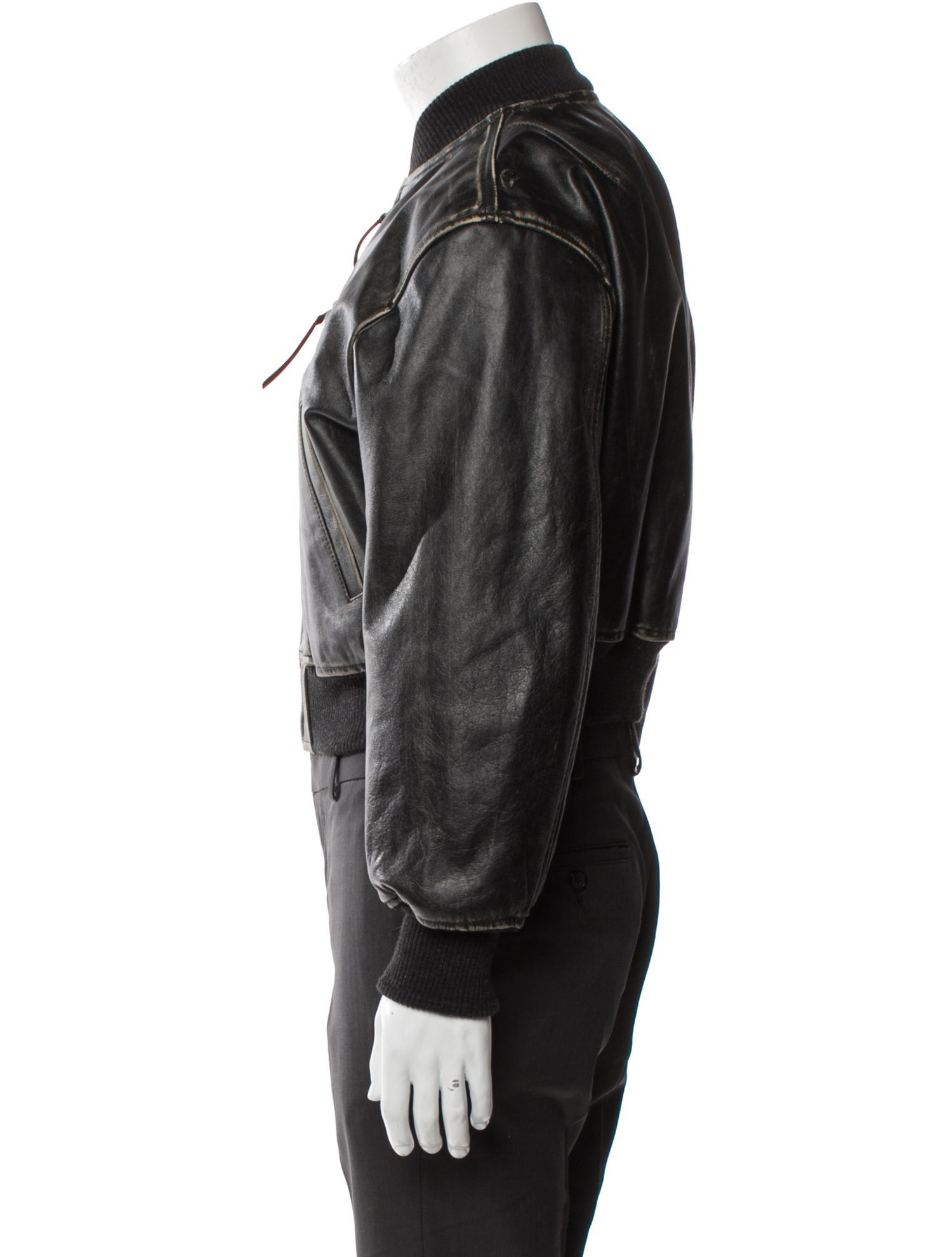 Acne Studios Leather Bomber Jacket