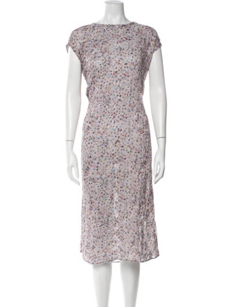 Acne Studios Floral Print Midi Length Dress