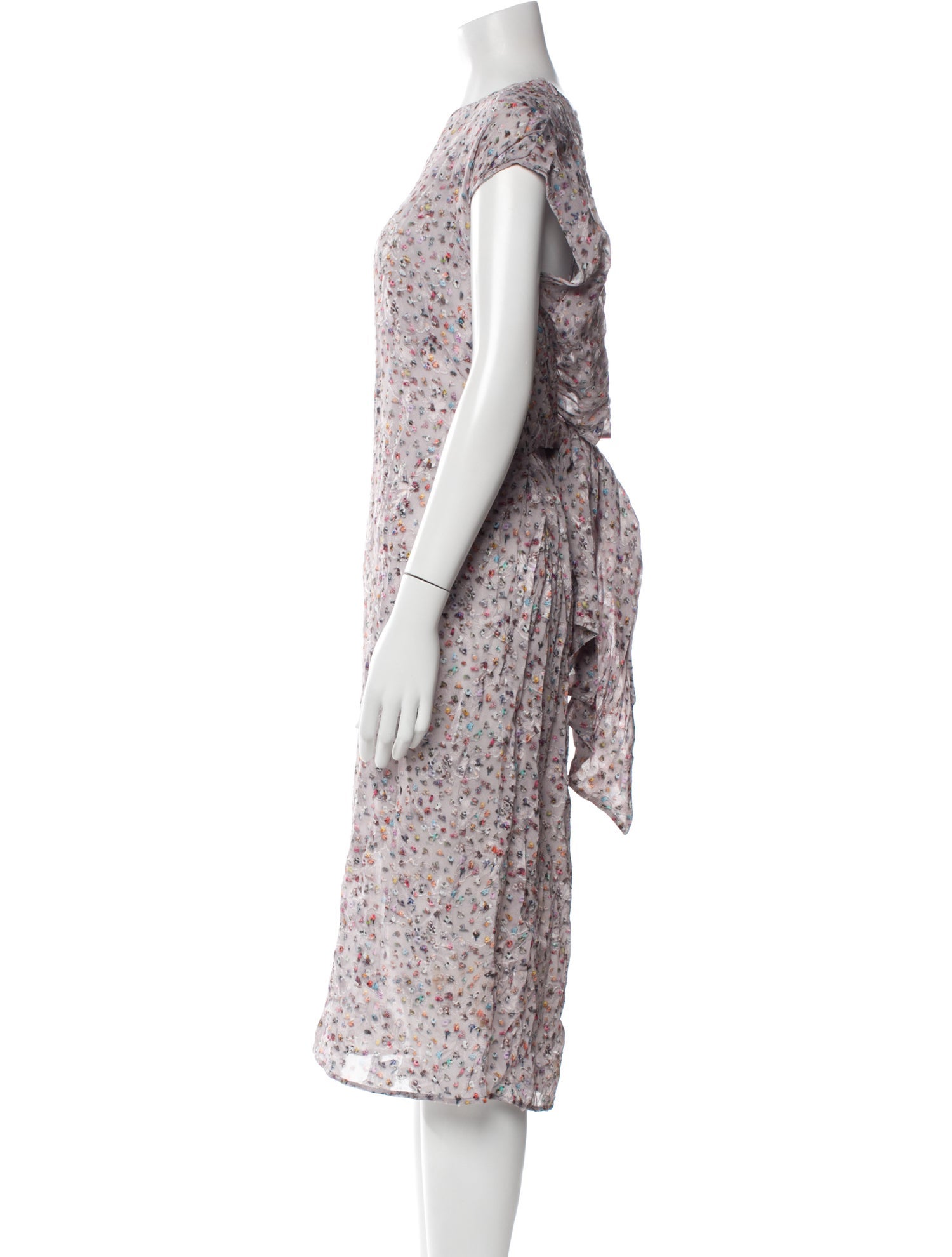 Acne Studios Floral Print Midi Length Dress