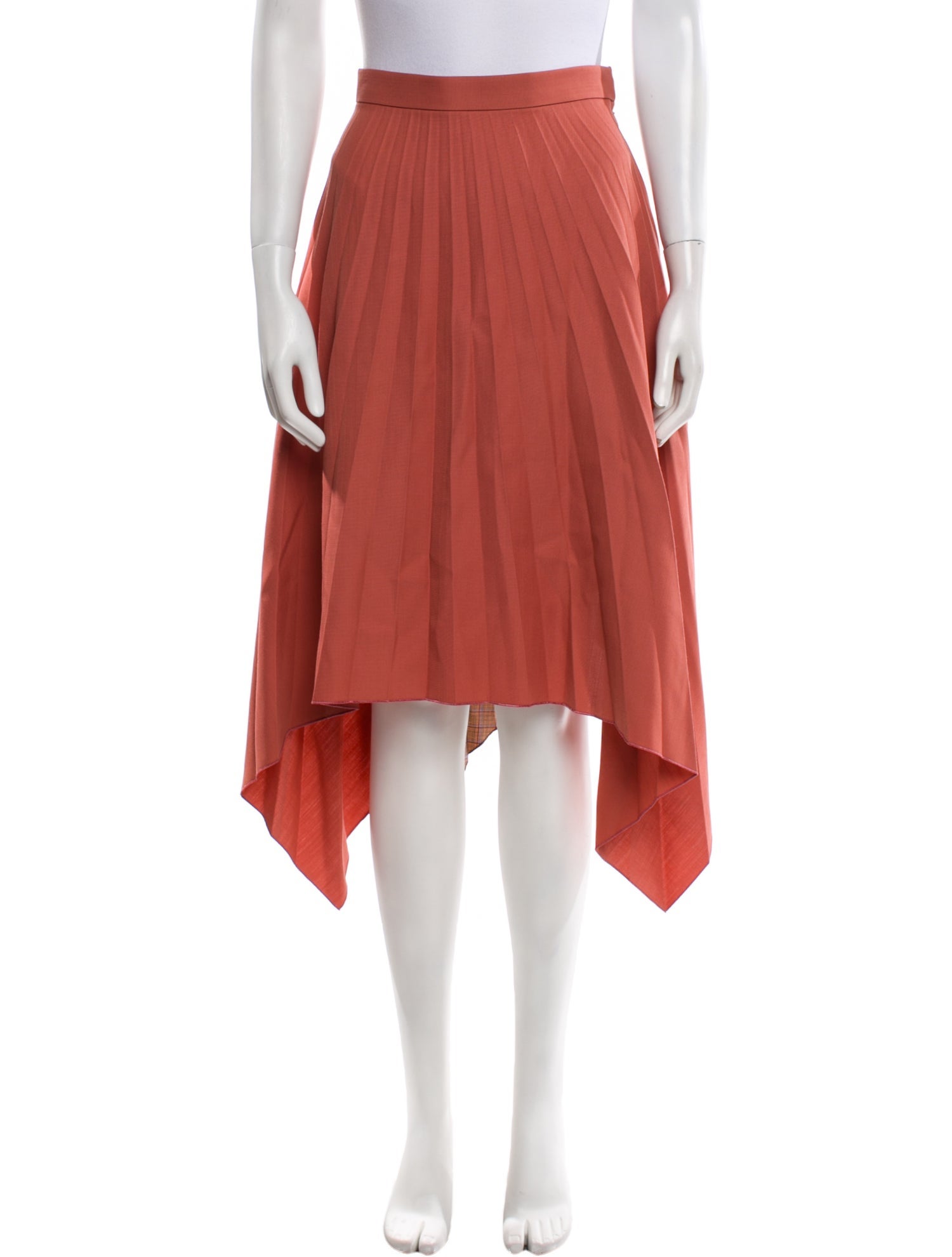 Acne Studios Pleated Accents Midi Length Skirt