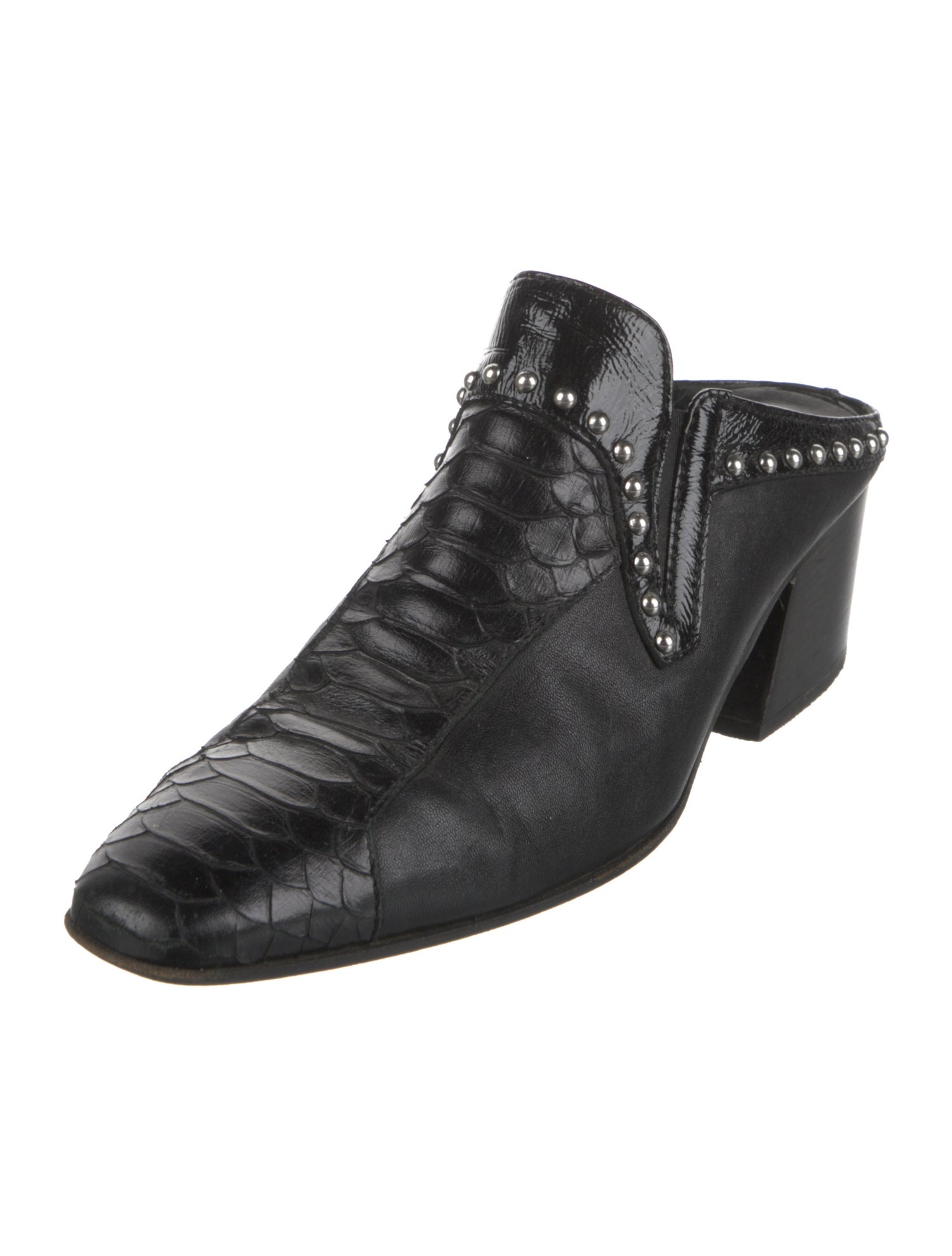 Acne Studios Leather Studded Accents Mules