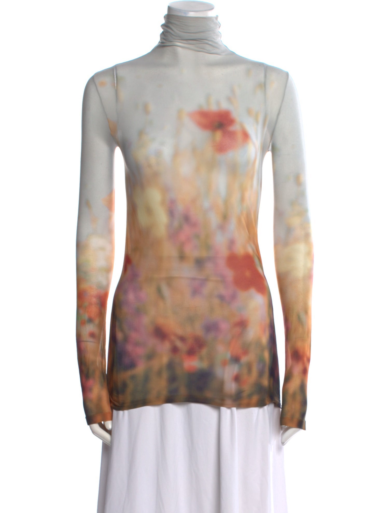 Acne Studios Tie-Dye Print Turtleneck Tunic