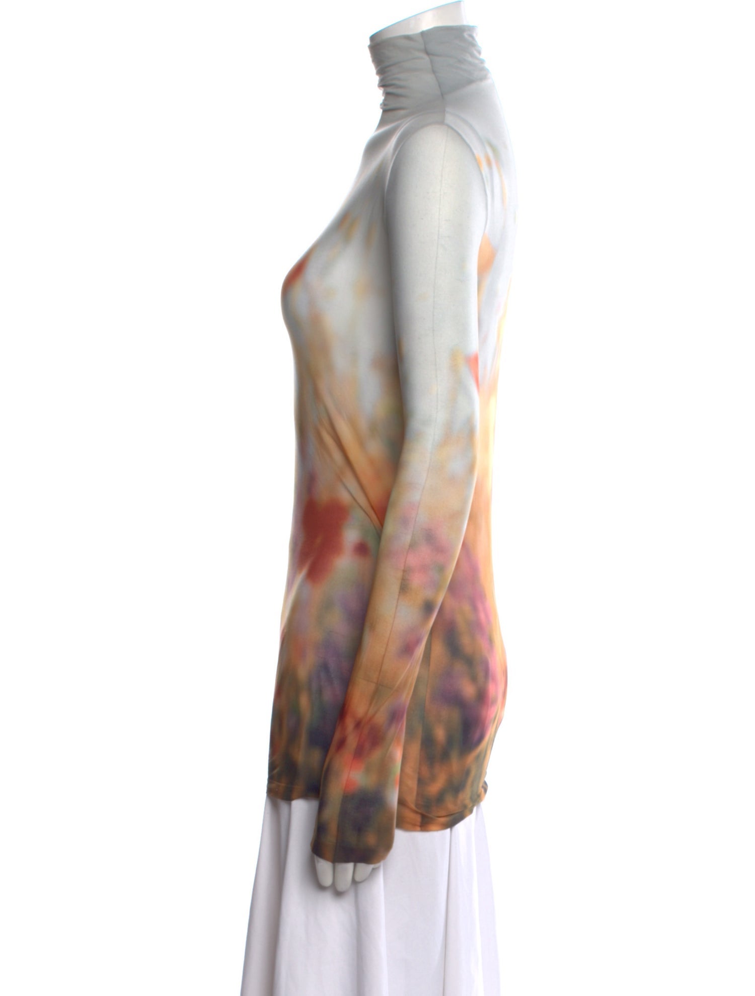 Acne Studios Tie-Dye Print Turtleneck Tunic