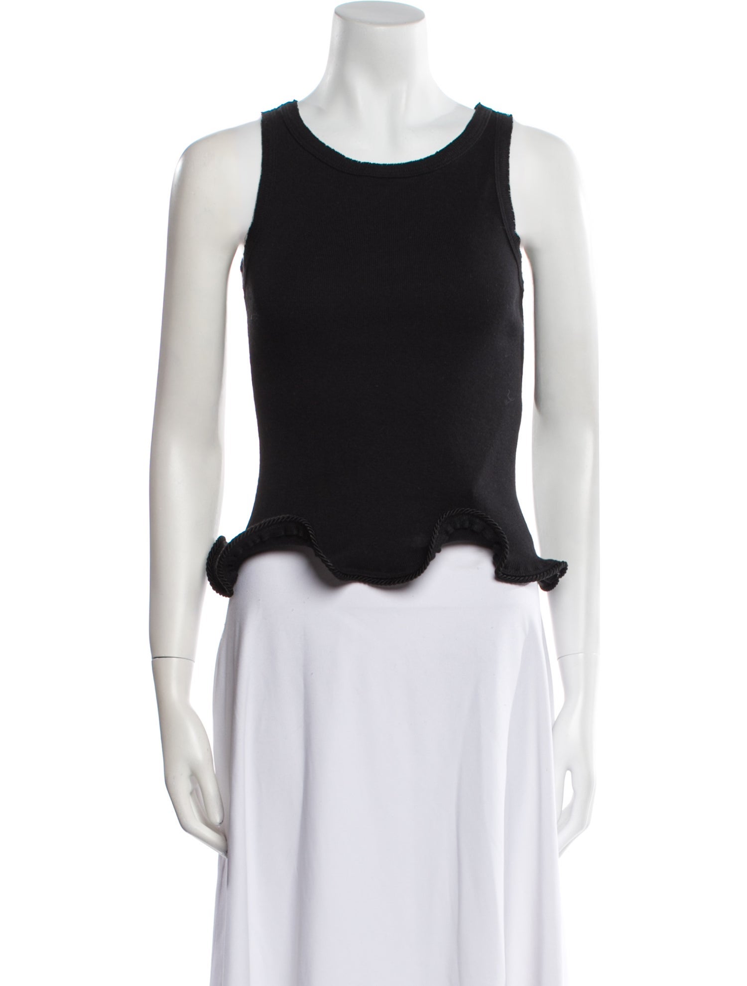 Acne Studios Scoop Neck Sleeveless Crop Top