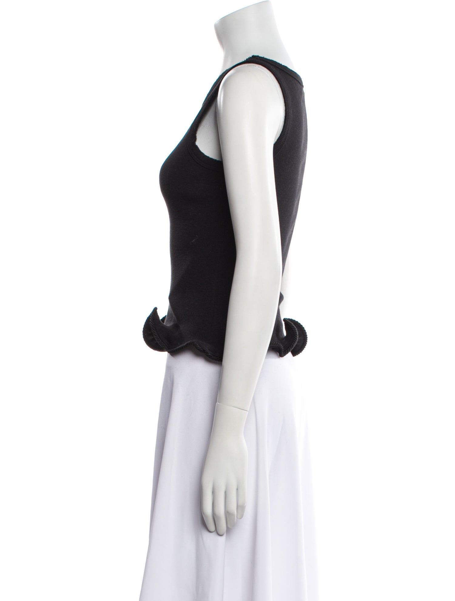 Acne Studios Scoop Neck Sleeveless Crop Top