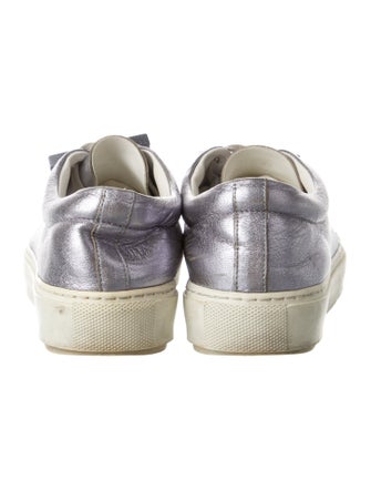 Acne Studios Leather Colorblock Pattern Sneakers