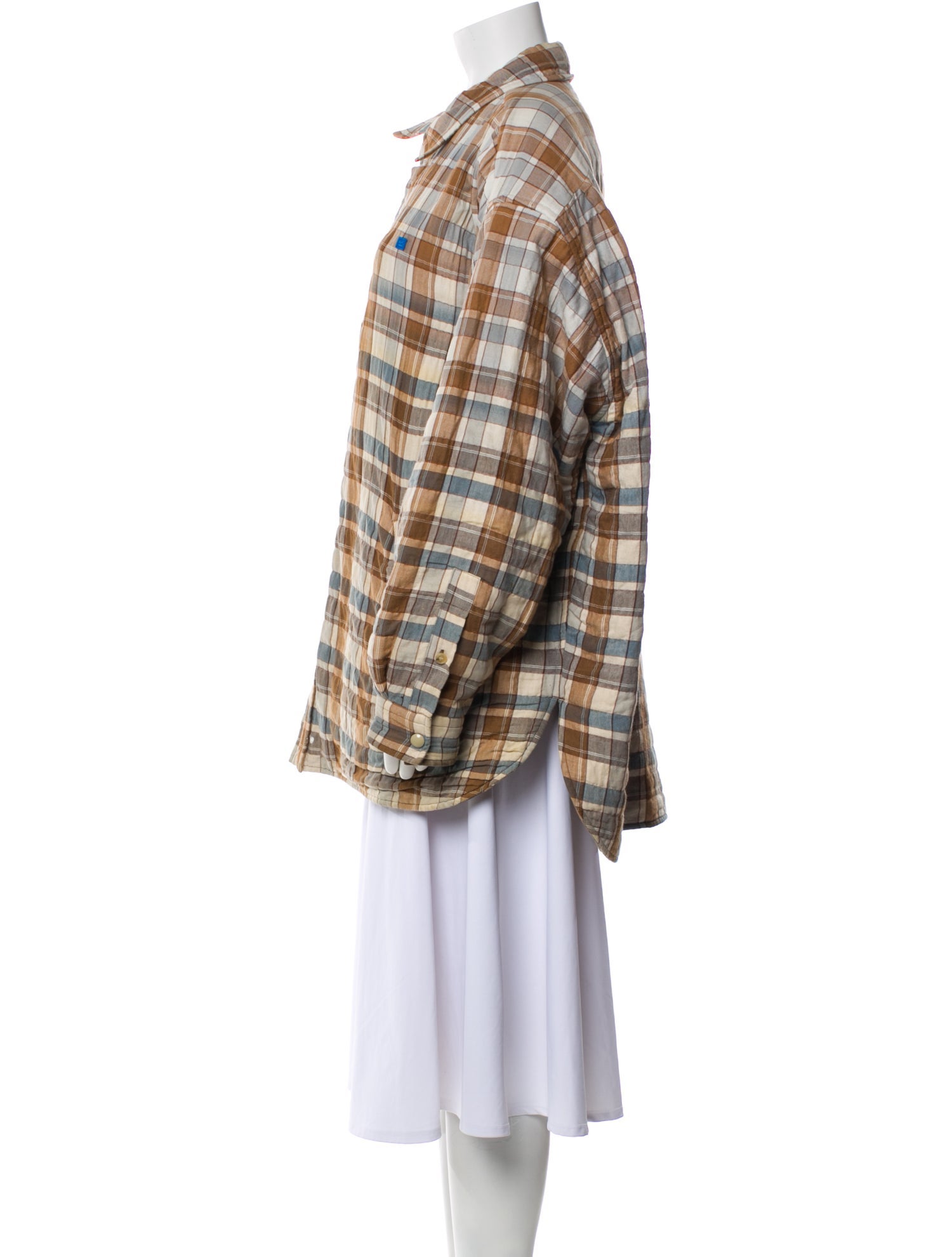 Acne Studios Plaid Print Overcoat