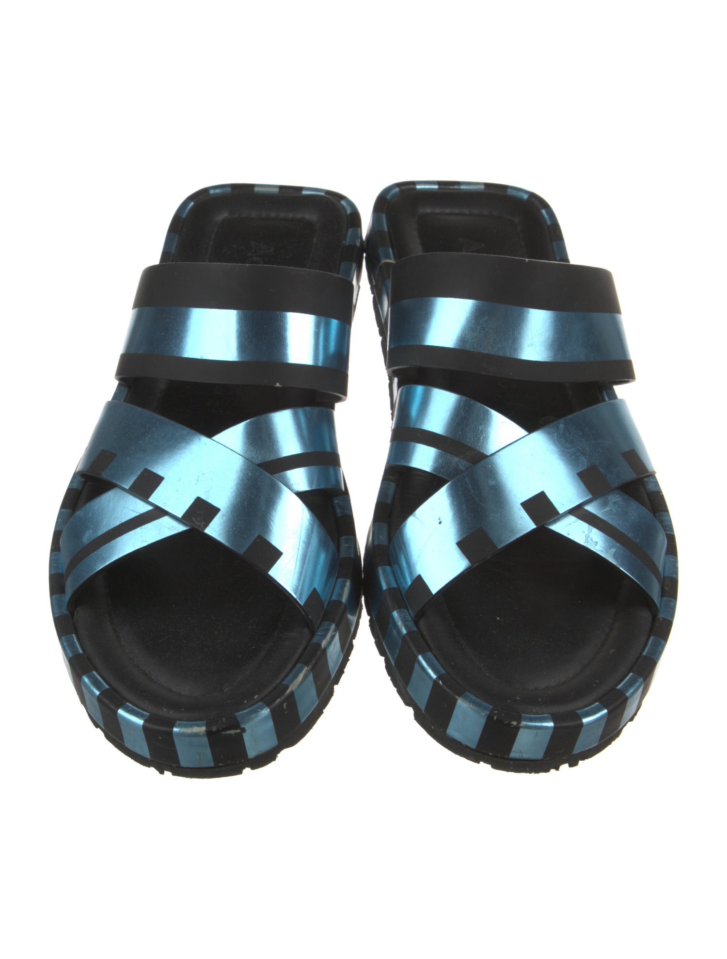 Acne Studios Leather Colorblock Pattern Flats