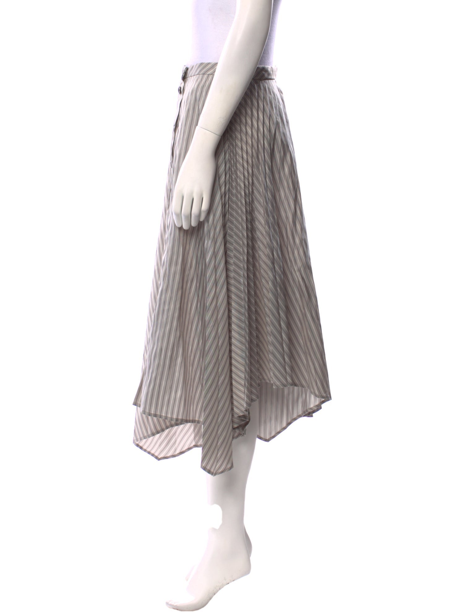 Acne Studios Pleated Accents Midi Length Skirt