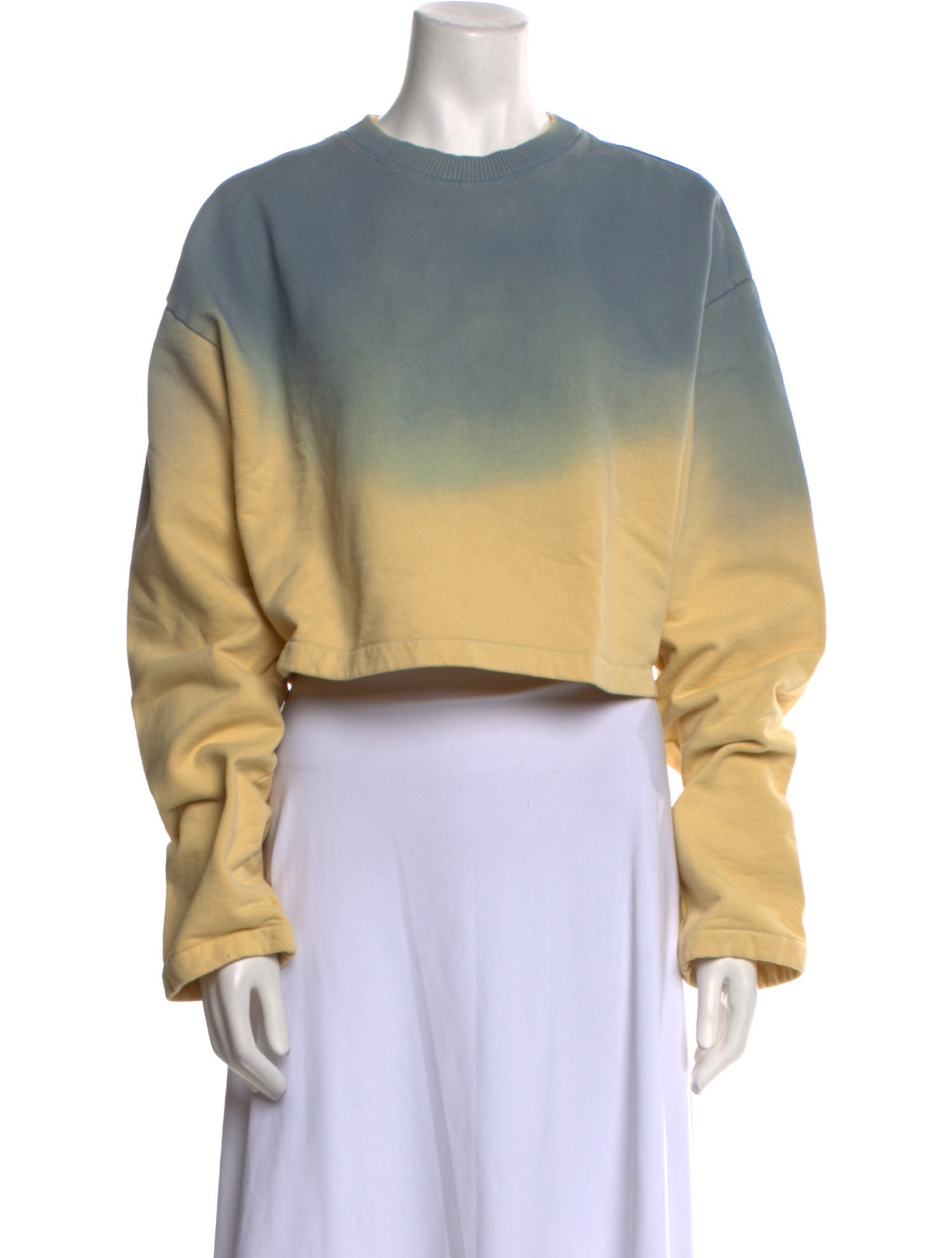 Acne Studios Colorblock Pattern Crew Neck Sweatshirt