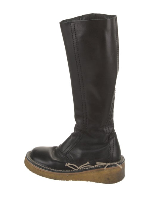 Acne Studios Leather Whipstitch Trim Riding Boots
